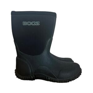 Bogs Mid Classic Black Rain Boots Women Size 6